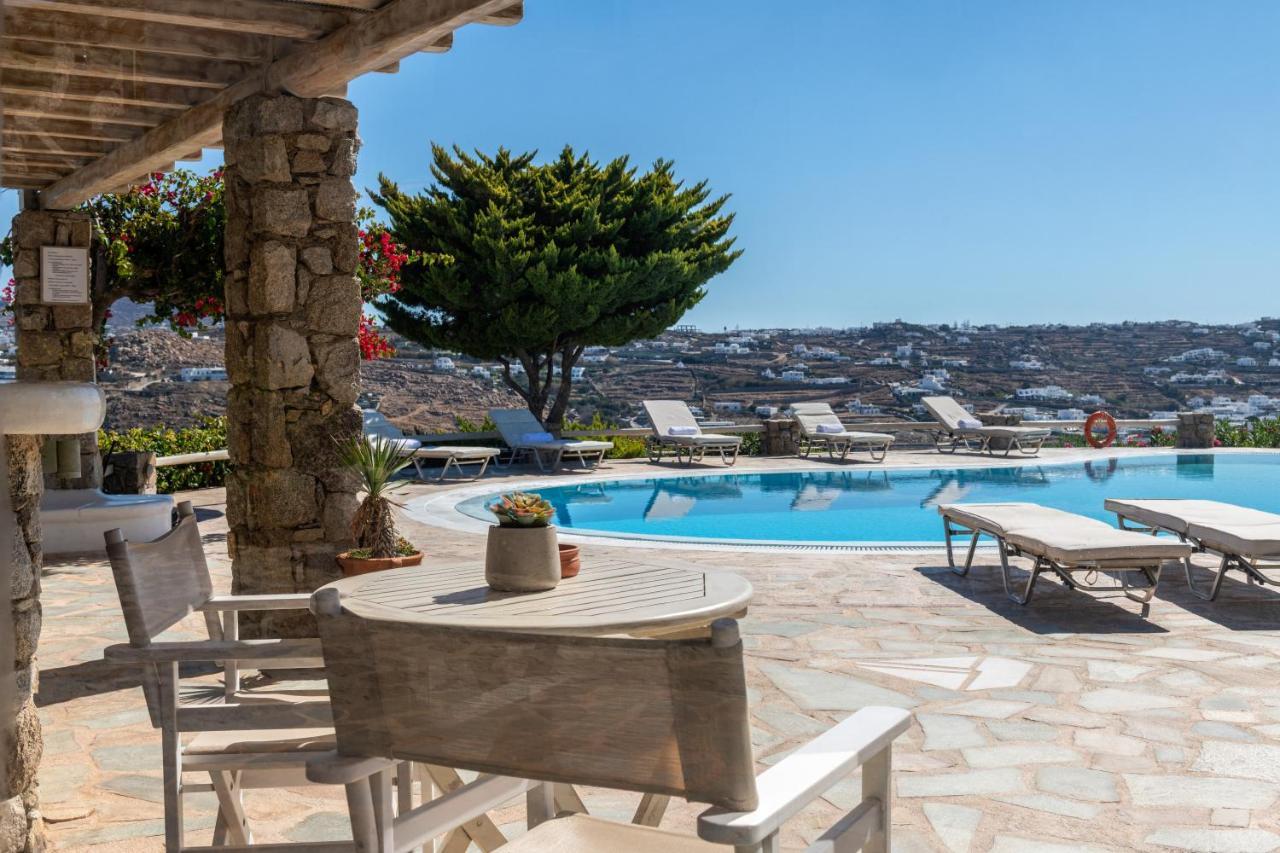 Yalos Mykonos Ornos Pouli Private Apartments W Shared Swimming Pool Mykonos Town Buitenkant foto