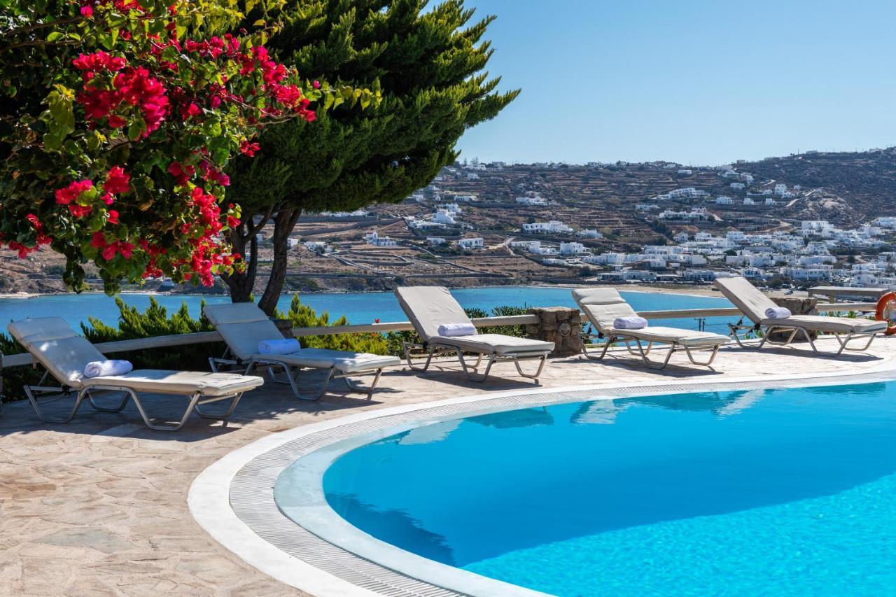 Yalos Mykonos Ornos Pouli Private Apartments W Shared Swimming Pool Mykonos Town Buitenkant foto